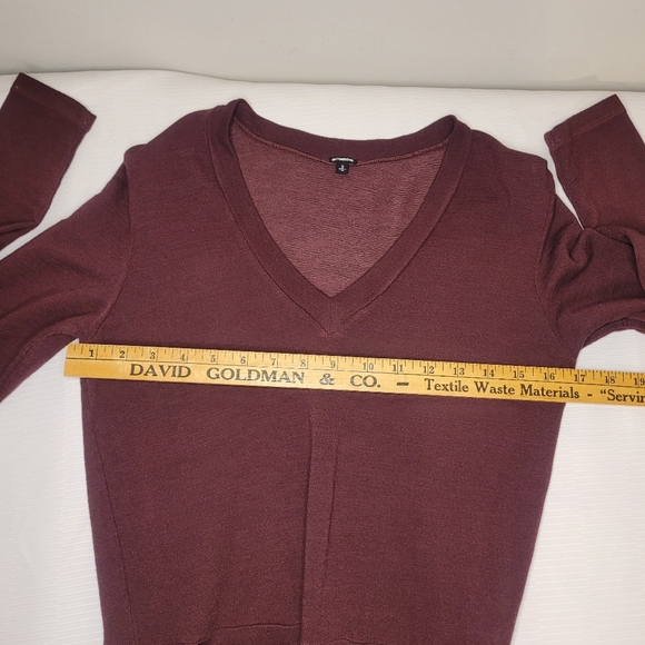 Revolve Monrow Knit Merlot Faux Wrap Dress sz S HD0412 - Picture 5 of 9